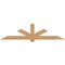 Ekena Millwork Kennewick Timber Gable Bracket, Western Red Cedar, 96"W x 24"H x 5 1/2"D x 5 1/2"F, 6/12 Pitch GBW096X24X0606KEN00SWR - alternate 1